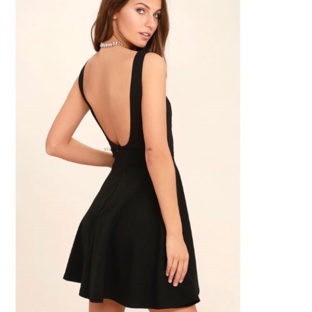 NWT Lulu’s Black Skater Dress